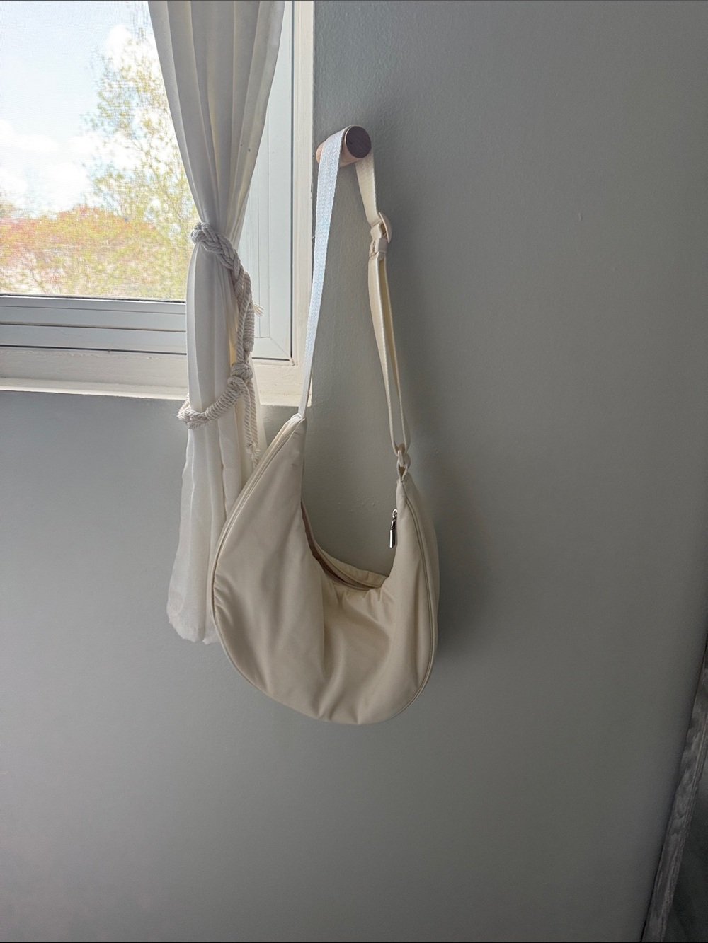 Sunday Best Cream Hobo Shoulder Bag